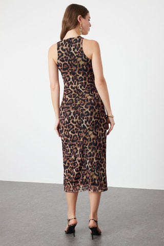 Robe fourreau - Marron