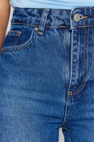 Jean mom taille haute - Bleu