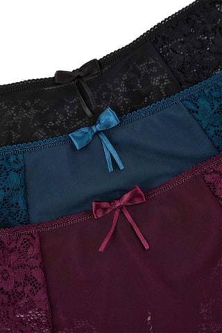 3 tangas - Noir, rouge et bleu