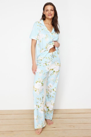 Pyjama 2 pièces - Blanc, bleu et vert