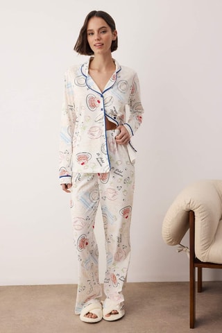 Pyjama - Blanc, rouge et bleu