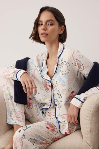 Pyjama - Blanc, rouge et bleu