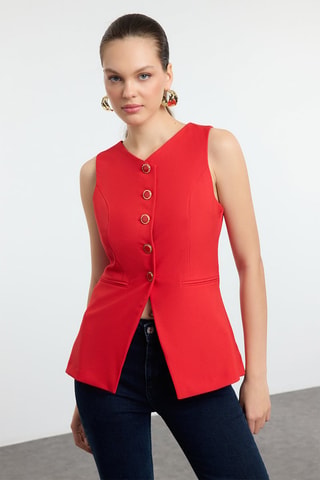 Gilet de costume - Rouge