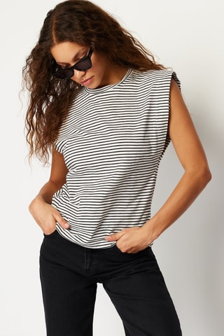 T-shirt regular - Blanc et noir