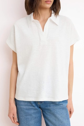 Polo regular - Écru