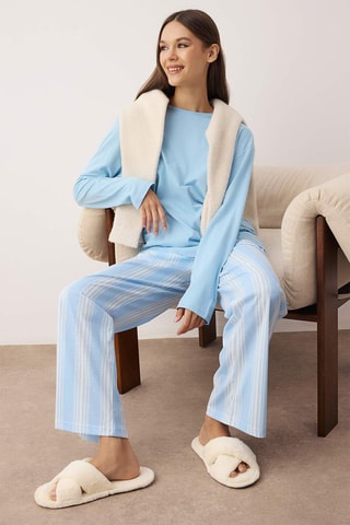 Pyjama - Blanc et bleu