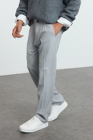 Pantalon relaxed - Gris