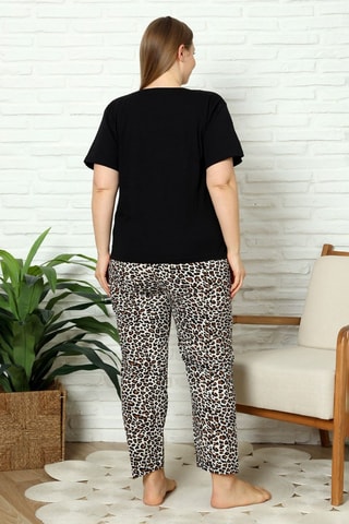 Pyjama 3 pièces - Blanc, marron et noir