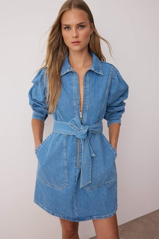 Robe en jean - Bleu