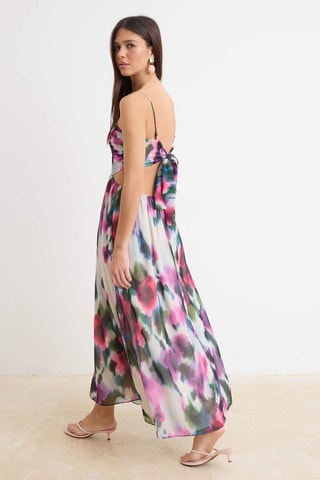 Robe bustier - Rose et multicolore