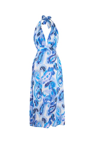 Robe de plage - Bleu et multicolore