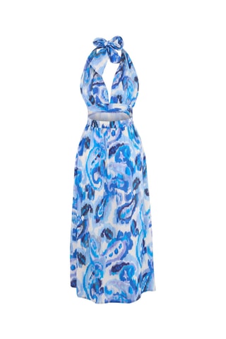 Robe de plage - Bleu et multicolore