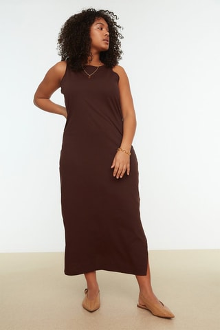 Robe droite - Marron