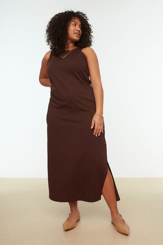 Robe droite - Marron