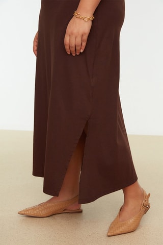 Robe droite - Marron