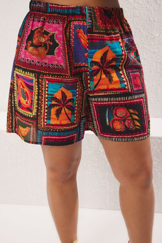 Chemisier et short - Rouge et rose