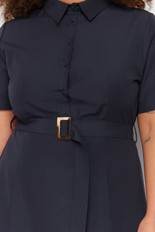 Robe midi - Bleu