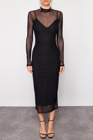 Robe midi - Noir