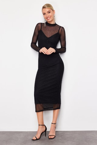 Robe midi - Noir