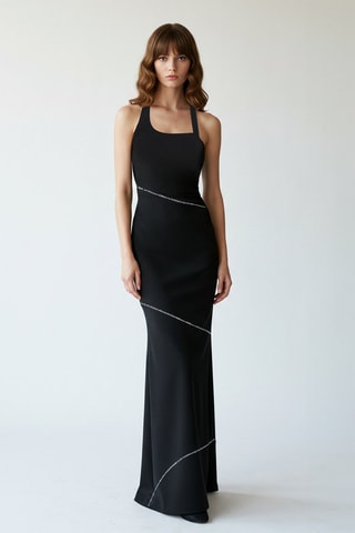 Robe longue - Blanc et noir