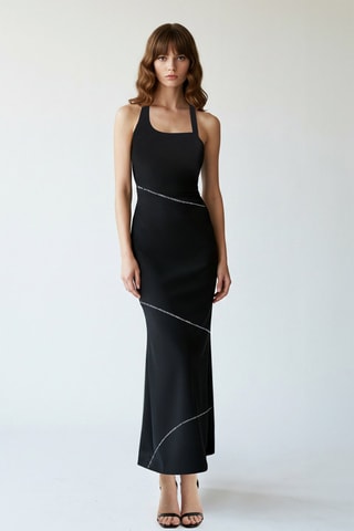 Robe longue - Blanc et noir