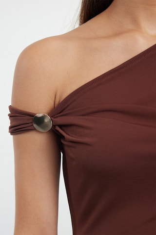Top asymétrique - Marron
