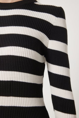 Robe fourreau - Blanc et noir