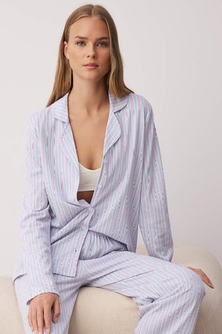 Pyjama - Blanc, bleu et violet