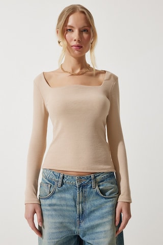 Top slim - Beige