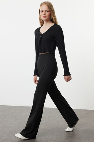 Pantalon wide legs - Noir