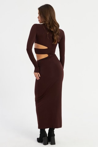 Robe fourreau - Marron