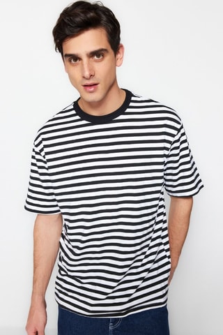 T-shirt oversize - Blanc et noir