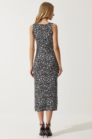 Robe droite - Blanc et noir