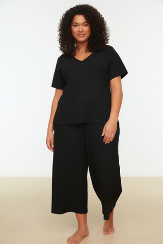 T-shirt et pantalon Plus Size - Noir