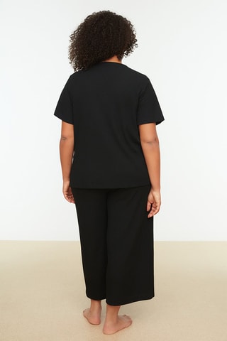 T-shirt et pantalon Plus Size - Noir