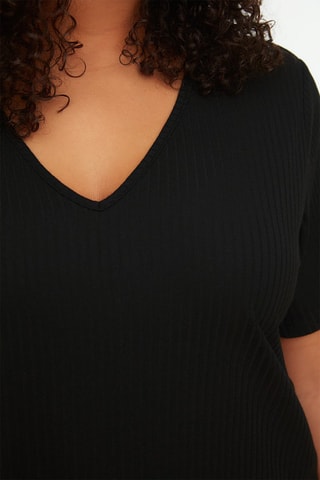 T-shirt et pantalon Plus Size - Noir