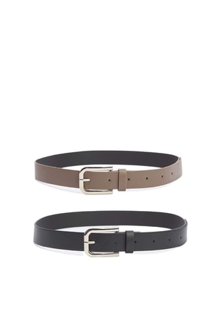 2 ceintures - Noir et marron