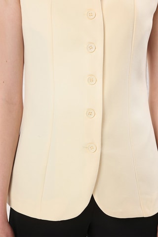 Gilet de costume regular sans manches - Jaune