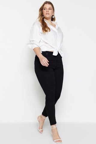 Jean skinny taille haute - Noir