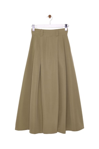 Jupe midi taille haute - Vert