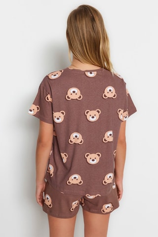 Pyjama taille haute - Marron et blanc