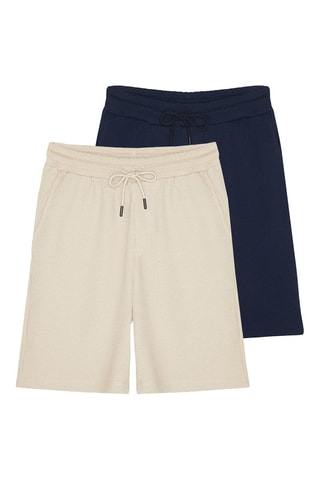 2 shorts - Beige et bleu