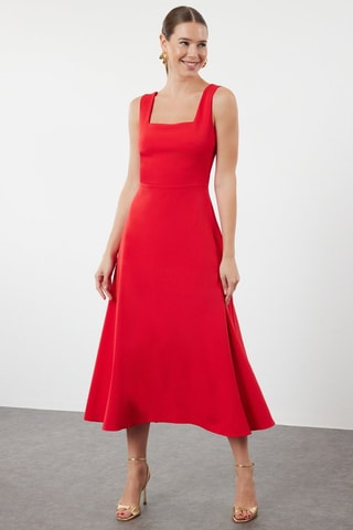 Robe midi - Rouge