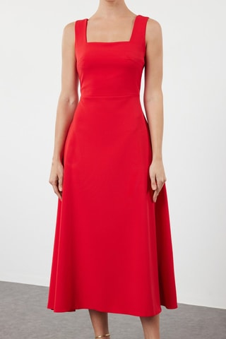 Robe midi - Rouge