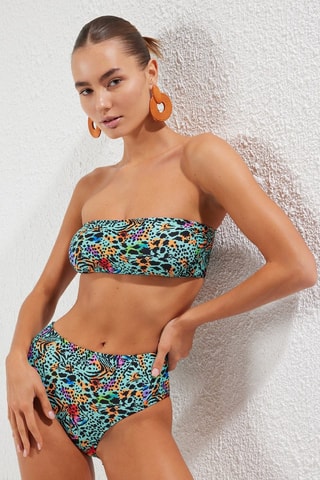Maillot 2 pièces taille haute - Vert