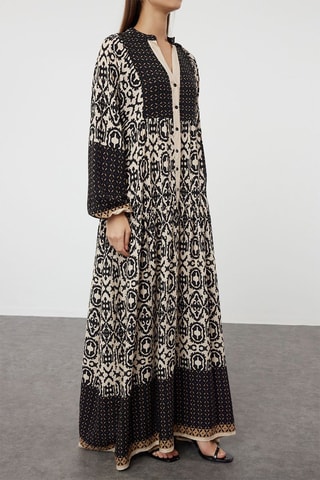 Robe longue - Blanc et noir