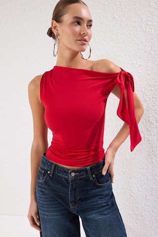 Top asymétrique - Rouge