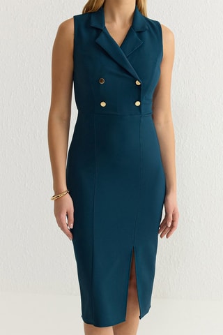 Robe droite - Bleu