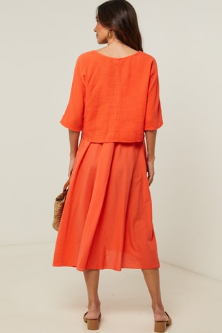 Robe trompe-l’œil - Orange