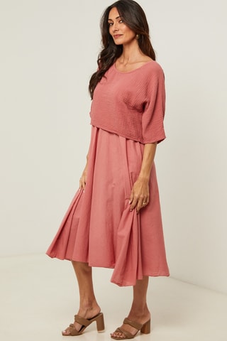 Robe trompe-l’œil - Orange